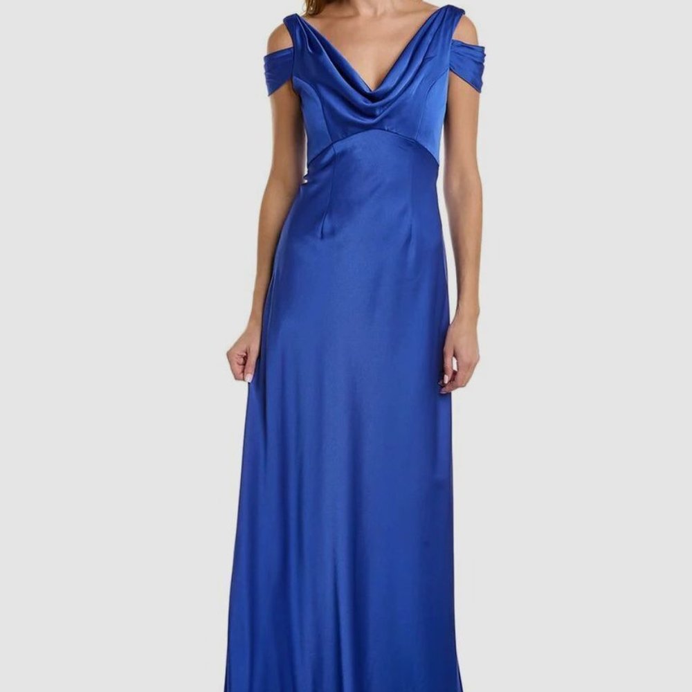 Theia Lina Formal Evening Gown Cowl Neck